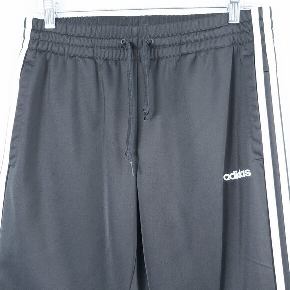 Adidas Essentials 3 Stripes Tricot Open Hem Track Pants Womens Medium Black Y2K - Picture 7 of 16